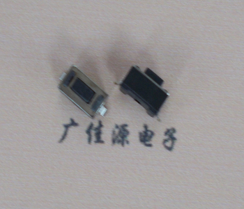 輕觸微動開關3x6x4.3兩腳貼片黑柄按鍵開關